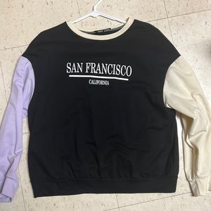San Francisco Black/Yellow/Lavender long sleeve shirt